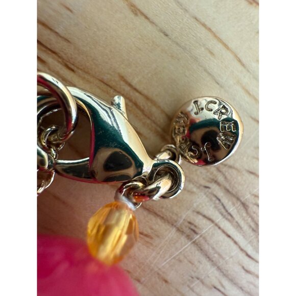 J. Crew Chunky Beaded Pink Statement Necklace With Gold-Tone Accents & Lobster C - Picture 3 of 10